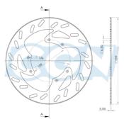 DISQUE FREIN MECABOITE AV NG ADAPT. DERBI SENDA R SM / DRD 02-> / DT / X-LIMIT SM03-> / SMT (D.259