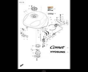 Réservoir essence HYOSUNG 125