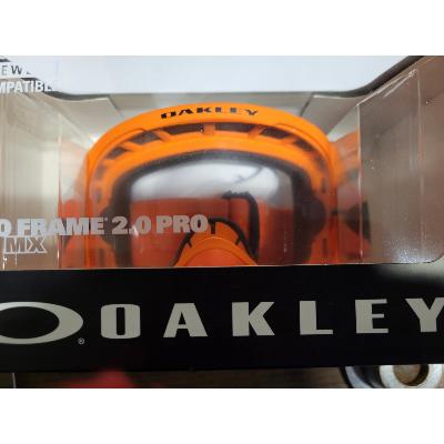 Masque, lunettes OAKLEY O-Frame® 2.0 Pro MX - Moto Orange écran CLAIR