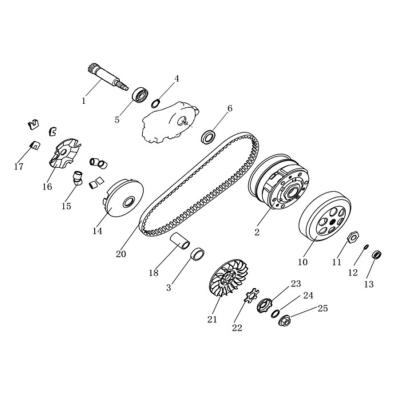 Embrayage et variateur ORCAL KITE 2T