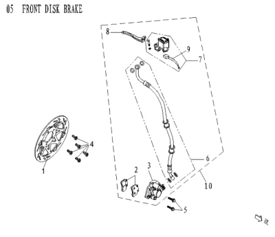 Disque de frein avant 125 ORCAL TREVIS