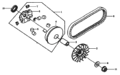 Variateur complet 125 ORCAL TREVIS