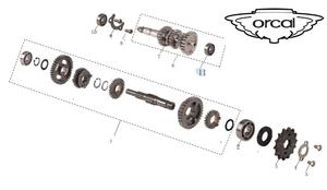 Pignon de SBV 14 dents ORCAL 125 Astor