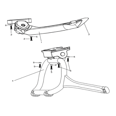 BEQUIILE LATERAL OU CENTRALE ECOOTER ORCAL E1 E1R 3KW