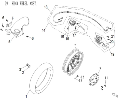 Pneu arrière 125 ORCAL TREVIS