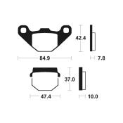 Plaquettes de frein TECNIUM Scooter organique 384810