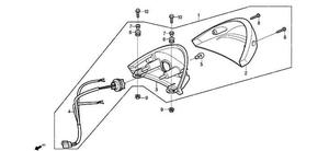 Feu AR complet DAELIM ROADWIN carbu