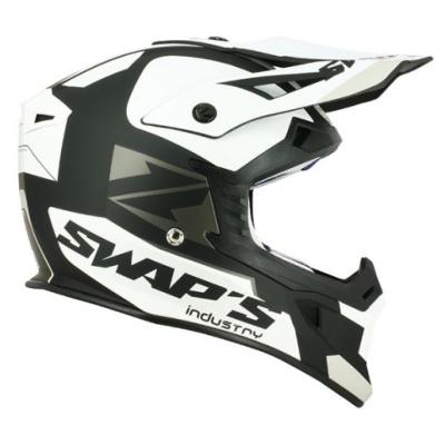 Casque Cross SWAPS S818 Noir/Blanc