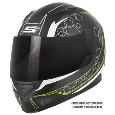 Casque Intégral S448 APEX GRAPHIC - Noir Mat/Jaune 