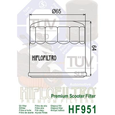 Filtre à huile Hiflofiltro HF951 Honda