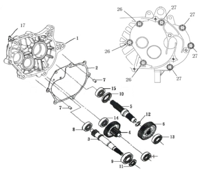 Carter de transmission 125 ORCAL TREVIS