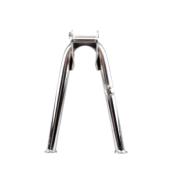 BEQUILLE CYCLO CENTRALE ADAPT. PEUGEOT 103 MVL / VOGUE H265MM CHROME (SANS VIS FIXATION)