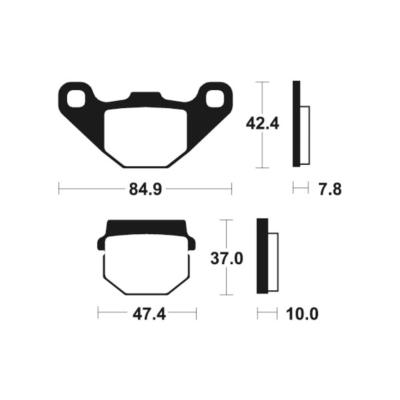 Plaquettes de frein TECNIUM Scooter organique 384810