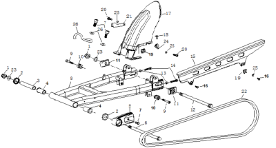 Bras AR, chaine ou GB ORCAL 125 NK01