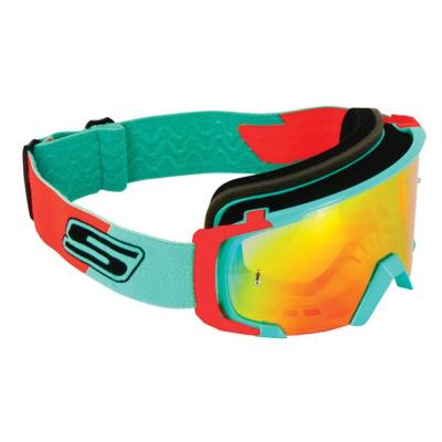 Masque Lunettes Cross SCRUB - Bleu/Orange - Bandeau Bleu/Orange - Ecran Iridium Orange