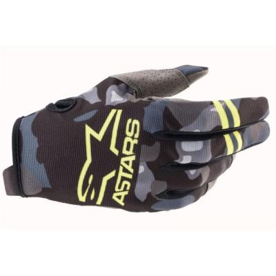 Gants Alpinestars Radar Gris Camo Jaune Fluo