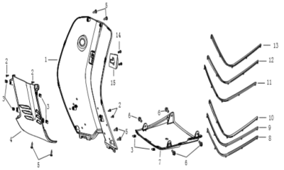 Tablier 125 BESBI NEW MODEL