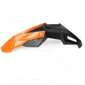 GARDE BOUE AV SUPER MOTARD NOEND UNIVERSEL (2 PIECES) NOIR / ORANGE