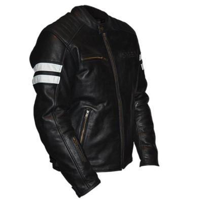 BLOUSON TRENDY CUIR LENOA NOIR / BLANC XL