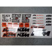 PLANCHE D'AUTOCOLLANTS STICKER KTM