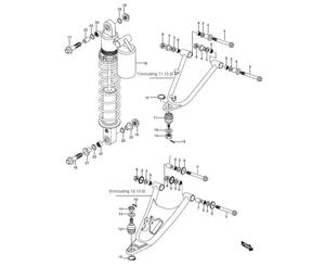 Suspension AV droite HYOSUNG TE 450