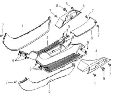 Bas de caisse 125 BESBI NEW MODEL 