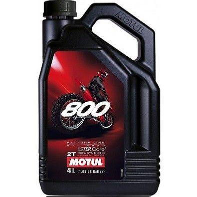 Huile moteur 2T MOTUL 800 FACTORY Line Off Road 100 % synthetic  4L