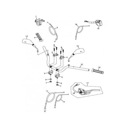Guidon, levier ou rétro ADLY 300S II 2010-2011