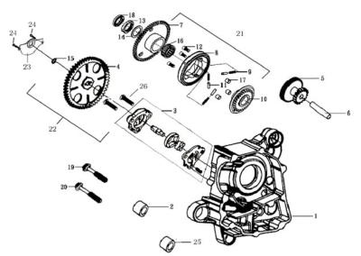 Carter droit 125 ORCAL TREVIS