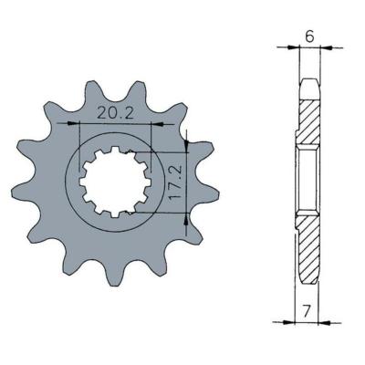 Pignon AM6 TECNIUM acier standard 1120 - 420