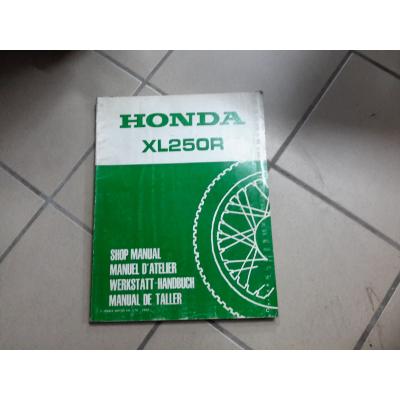 Supplément Manuel d'atelier HONDA XL250R