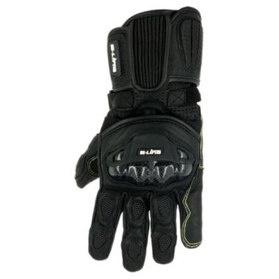 Gants S-LINE Cuir Racing PILOT - Noir - Homologués CE (1KP) 