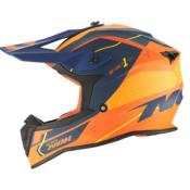 CASQUE CROSS NOX N633 RE-VOLT1 BLEUMARINE MAT / ORANGE