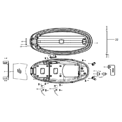 SELLE ECOOTER E2-E2R-MAX ORCAL