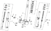 Bras de fourche avant 125 BESBI NEW MODEL