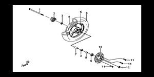 Roue AV TGB CITY 2RS