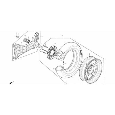 Roue AR DAELIM B BONE 125