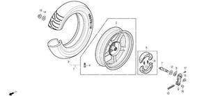 Roue AR pour DAELIM S-FIVE SPORT