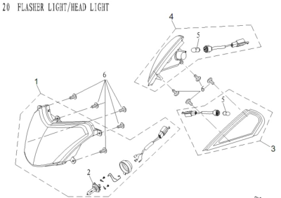 Optique de phare 125 ORCAL TREVIS