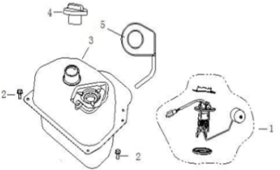 Jauge à carburant 125 BESBI NEW MODEL