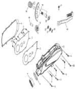 Couvercle variateur gauche 125 BESBI NEW MODEL