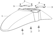 Garde-boue avant 125 BESBI NEW MODEL