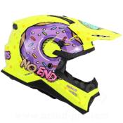 CASQUE CROSS ENFANT DONUTS NOEND JAUNE FLUO YXL ( 53CM )